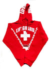 LifeGuard Cropped Hoodie (Red)