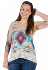 Lace Back Aztec Tank - American Outdoor Woman