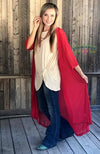 Rodeo Women's Western Duster (Candy Apple Red) - American Outdoor Woman