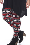 Black/White/Red Seasonal Leggings (Plus Size) - American Outdoor Woman