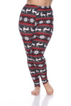 Black/White/Red Seasonal Leggings (Plus Size) - American Outdoor Woman