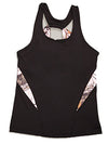 Mossy Oak Pink Camo Fitted Tank Black - American Outdoor Woman