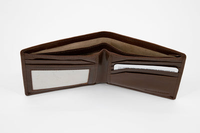 RFID Protected Leather Bi-fold Wallet w/ID Window Liberty Wear