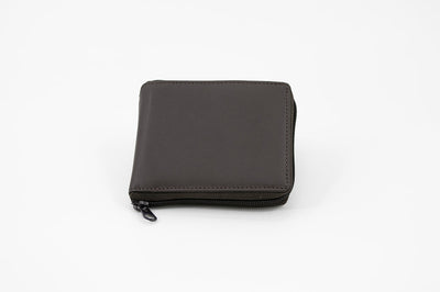 RFID Protected Leather Zippered Bi-fold Wallet