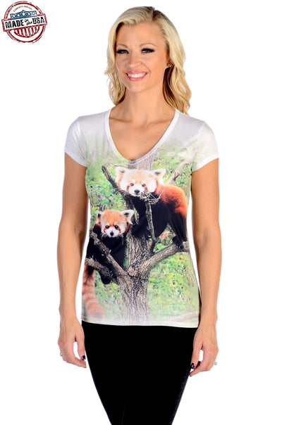 Red Pandas Short Sleeve - American Outdoor Woman