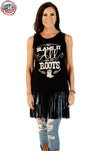 Blame On Roots Sleeveless Fringed Tank Dress - American Outdoor Woman