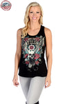 Devilish Lace Back Tank Top - American Outdoor Woman