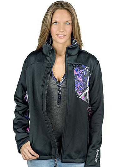 a Muddy Girl Jacket Side Protek Soft Shell - American Outdoor Woman