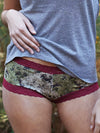 kings Camo Cranberry Women's Lace Boy Short (Pantie Only) - American Outdoor Woman