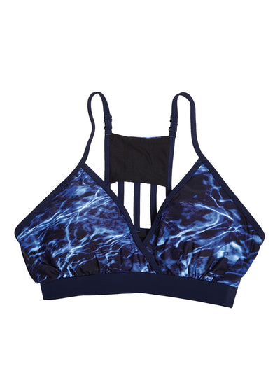 Mossy Oak Elements Swimsuit Sport Bikini (Top Only) (Blue) - American Outdoor Woman