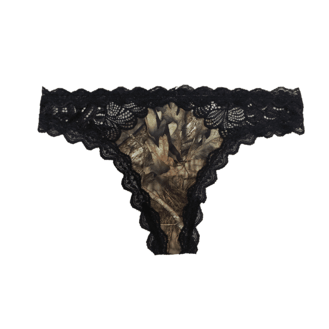 Black and Camo lace thong - American Outdoor Woman