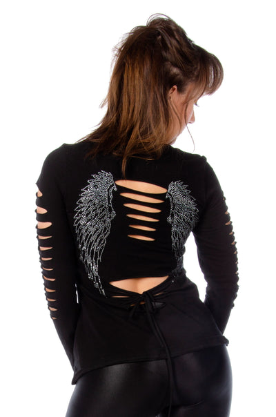 Dark Angel Biker  T-Shirt - American Outdoor Woman